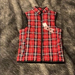 NWT PLAID VEST S